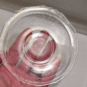 Vintage Elegant Clear Glass Saucer